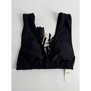 NWT Aerie | Coastal Cowgirl Tassel Black Bikini Top | Size S